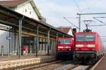 Am 17.03.2015 fotografierte ich den üblichen Regionalverkehr in Nordhausen mit 143 001-4 und 143 888-8.