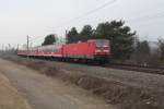 143 309 mit RE 18411 von Cottbus nach Dresden am 15.03.2011 zwischen Radebeul-Naundorf und Niederwartha