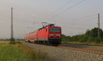 DB 143 152-7 mit der RB 16362 von Erfurt Hbf nach Sangerhausen, am 12.08.2015 in Stotternheim.