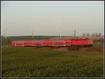 143 210 mit der Regionalbahn aus Sassnitz nach Stralsund.