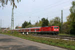 143 206 mit einem Regionalzug am 3.