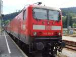 143 364-8 noch als Zugschluss der RB 31650 in Neustadt (Schwarzwald) 03.08.07