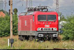 143 204-6 (243 204-5) abgestellt am Rangierbahnhof Magdeburg-Rothensee.