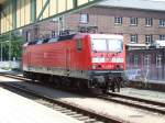 143 570-0 wartet am 25.08.07 in Zwickau(Sachs.)auf ihren nchsten Einsatz.