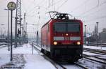 143 256-6 als Lz in Stendal und fuhr in Richtung Magdeburg weiter.