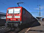 Baureihe 143 239-2 bei wunderschnem  Oktoberwetter  am 19.10.06 im Bahnhof Aalen.