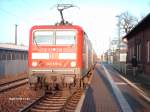 Eine BR143 schob RB von Leipzig Hbf nach Lutherstadt Wittenberg.