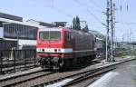 Hagen Hbf 1991, die 143 959 auf der Fahrt in das Bw.