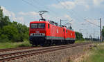 143 851 und 156 003 der MEG kehrten am 20.06.17 nach ihrer Probefahrt in das Werk Dessau zurück.