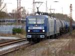 RBH 107 und RBH110 mit Kesselwagenzug in Gladbeck-West 15.03.2014