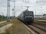 Am 16.07.2016 kamen RBH 133(143 352)und RBH 134(143 173)mit einem Hackschnitzelzug aus Richtung Wittenberge nach Stendal und fuhren weiter in Richtung Magdeburg.