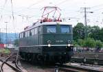 Nachschuss auf E50 091 die am 08.06.2013 an der Groen Fahrzeugparade im DB Museum Koblenz-Ltzel Teil nahm.