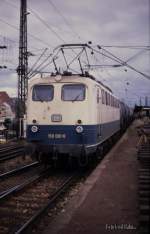 150161 fährt am 3.3.1989 mit einem Tankzug Rtg.