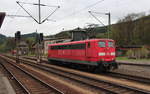 Die für den Schubdienst eingeteilte 151 049-4 steht am 05.05.2017 in Probstzella und wartet auf den nächsten Güterzug zum nachdrücken den Frankenwald hinauf.