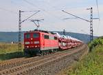 151 153-4 mit Autotransportzug in Fahrtrichtung Norden.