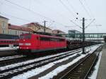 Am 08.03.2006 fuhr 151 027 durch Regensburg.