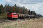 151 152 mit Kesselzug bei Haspelmoor (14.04.2008)