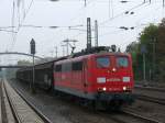 RAILION 151 142-7 mit GZ auf Umleiter ber DO - Mengede,normalerweise wre die Leistung ber die Nokiabahn Wanne Eickel - Bochum Nord gefahren.(23.10.2009)