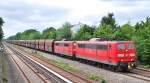 Ein Highlight auf dieser Strecke sind die schweren Erzzge mit 151 Tandem. (19.6.2010)