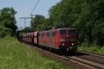 151 110-4 + 098-1 mit Kohlezug in Hannover-Ahlten am 05.06.2010