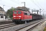 151 148 ist mit einem gem.GZ am 14.10.2010 Richtung Kornwestheim unterwegs.