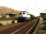 151 140-1 mit Gterzug 45108 Kln Gremberg-Kijfhoek auf Bahnhof Viersen am 17-04-1997. Bild und scan: Date Jan de Vries.