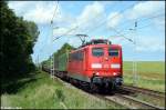 151 083 aus dem Rostocker Seehafen in Richtung Hamburg am 20.06.2011 durch Sildemow.