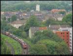 DB 151 xxx mit einem gemischten Gterzug in Bochum (Bild auf dem Frderturm des Bergbaumuseums Bochum endstanden) (07.07.2011)