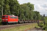 Die frisch Hauptuntersuchte 151 012 (HU LD X 29.7.11) am 9.8.11 bei der Durchfahrt durch Ratingen-Lintorf.