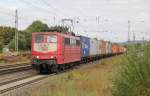 Ein netter Beifang am 06.09.2012 war dann noch die 151 134-4 die mit Containerzug in sdlicher Richtung durch Eichenberg kam.
