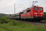 151 148-4 DB Schenker Rail bei Horb am 04.06.2013.