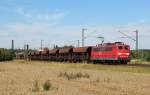 Am 1.August 2013 war DBSR 151 153 mit EK 53791 Hannover-Linden Gbf -> Gttingen Gbf bei Elze(Han) auf dem Weg Richtung Sden.