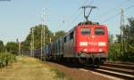 151 041-1 mit einem LKW Walter KV Zug bei Geisenheim 1.8.13