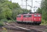 151 xxx und 151 119-5 als Mini-Lokzug in Lehrte. Aufgenommen am 21.09.2013.