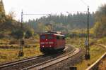 151 028-8 DB Schenker bei Steinbach am 24.10.2014.