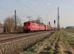 151 077 und 151 046 zu sehen am 08.04.15 in Gersthofen.