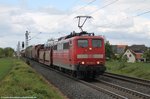 151 061-9 DB mit gemischtem Güterzug bei Banteln am 16.05.2016
