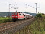 151 071-8 mit Autotransportzug in Fahrtrichtung Norden. Aufgenommen am 28.09.2014 zwischen Mecklar und Ludwigsau-Friedlos. 