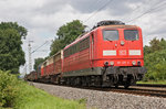 Lokomotive 151 125-2 mit Güterzug am 30.06.2016 in Lintorf.