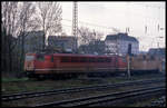 155246 stand mit einem Klima Schneepflug am 17.4.1992 in Eberswalde.