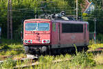 155 033-4 im zugewucherten Bahnhof Gladbeck West 02.07.2014