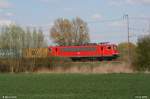 155 134 passierte mit dem Gterzug vor kurzem Priort.