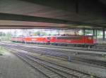155 191-0, 185 177-3, 140 150-8 am 05.09.2008 im Bahnhof Cottbus