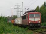 155 219 mit Containerzug in Heimfeld.