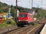 155 150 bei der Durchfahrt von Kreuztal in Richtung Hagen am 26.08.09