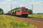 Br 155 039-1 mit ein Kieszug in Ahrensdorf(BAR) 24/06/2010.