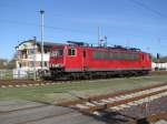 Wismar Bf; E-Lok BR 155 238-9, Wismar 09.04.2011