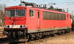 Die 155 019 abgestellt in Neubrandenburg am 26.03.2012!