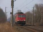 155 189-4 bei Devermhlen (B 296.6) am 16-3-2012.