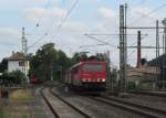 155 063-1 zieht am 06. Juli 2012 einen Tonerdezug durch Kronach.